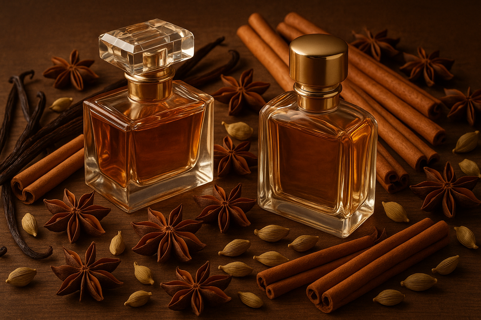 perfumes between vanille and cinamon and other spices